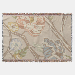 Design för dekorativ Organza Chintz-Blommigt Filt