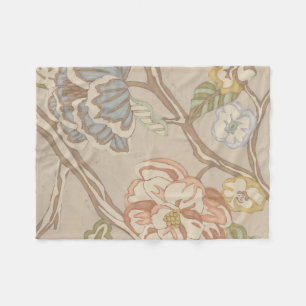 Design för dekorativ Organza Chintz-Blommigt Fleecefilt