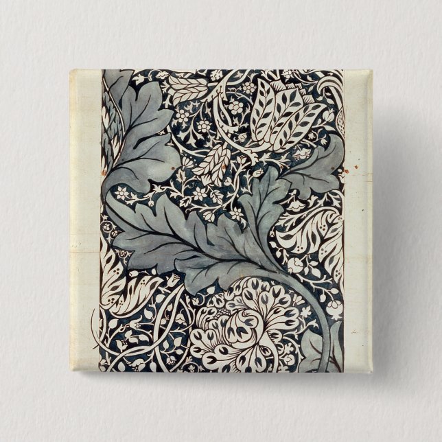 Design för den Avon chintzen, c.1886 Knapp (Framsida)