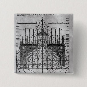 Design för den Milan domkyrkan Knapp