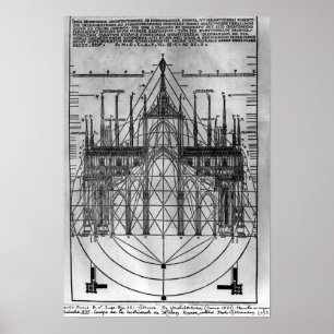 Design för den Milan domkyrkan Poster