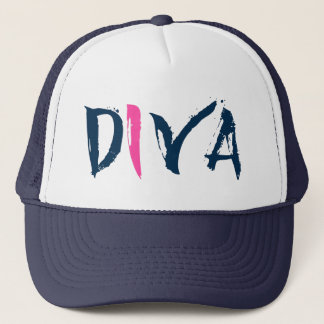 Design för Divablått- & rosatext Keps