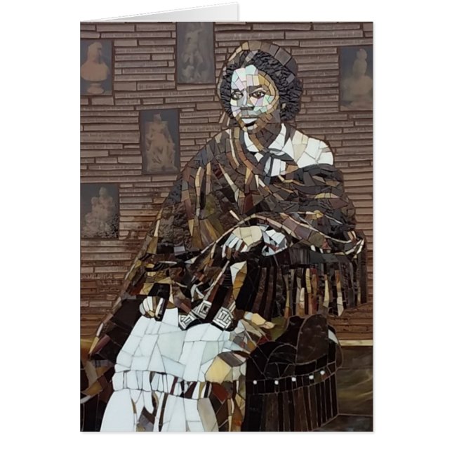 Design "för Edmonia Lewis" målat glassmosaik Hälsningskort (Framsidan)