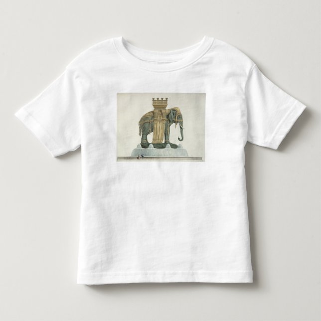 Design för elefantfontänen t shirt (Framsida)