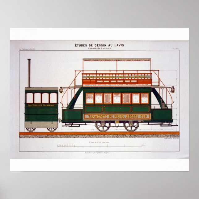 Design för en ångram, platta 126 från "The Indus" Poster (Framsidan)