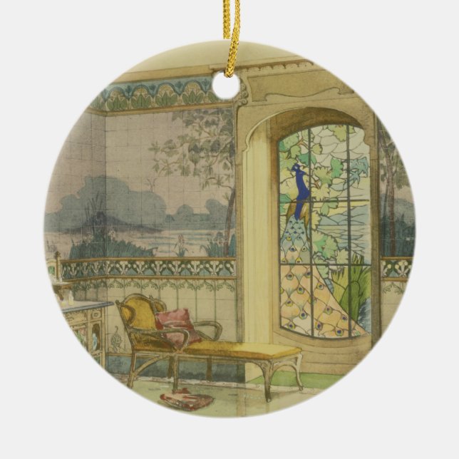 Design för en badrum, från "Interieurs Modernes", Julgransprydnad Keramik (Framsidan)