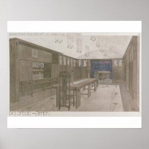 Design för en matsal, 1901 (färglithoen) poster