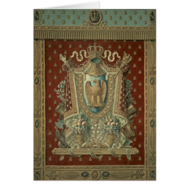Design för en tapestry i Bonapartes studie Hälsningskort (Framsidan)