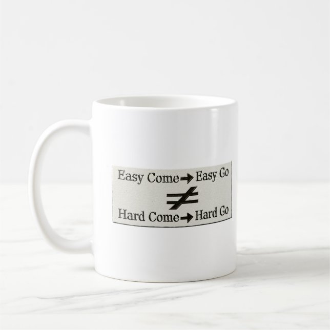 Design för enkla arbets- och arbetsrelationer kaffemugg (Vänster)