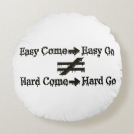 Design för enkla arbets- och arbetsrelationer rund kudde