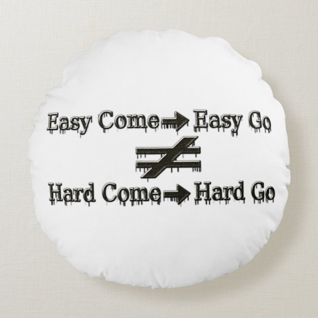 Design för enkla arbets- och arbetsrelationer rund kudde (Framsidan)