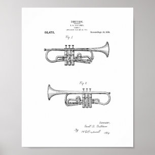 Design för ett trumpetpatent poster