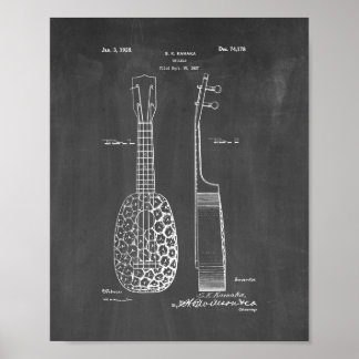Design för ett Ukulele-patent - kretskort Poster