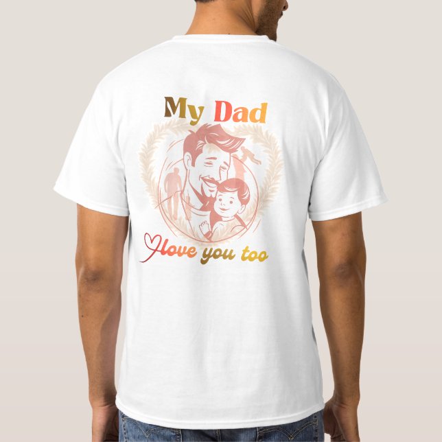 Design för fars dag | fars dag t-shirt des (Baksida)