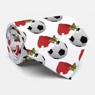 Design för fotboll för julSanta hatt Slips