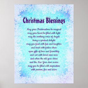 Design för frost för blåttjulvälsignelser poster