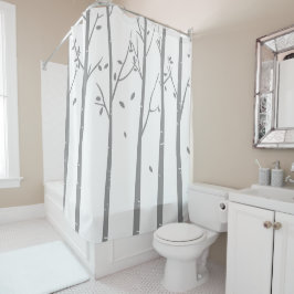 Design för gardin för björkträddusch