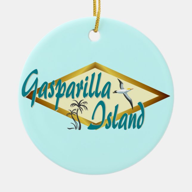 Design för Gasparilla öFlorida strand Julgransprydnad Keramik (Framsidan)