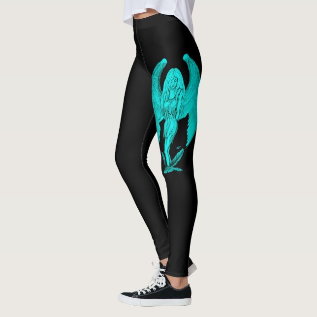 design för gel, svart och Grönt Leggings (Vänster)