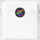 Design för genderanarkiregnbåge på mörk bakgrund runt klistermärke (Bag)