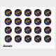 Design för genderanarkiregnbåge på mörk bakgrund runt klistermärke (Sheet)
