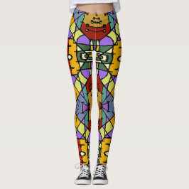 Design för geometrisk mosaikruta leggings