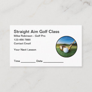Design för golfklassens instruktörs möteskort visitkort