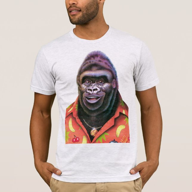 Design för gorilla för T-skjorta jätte- fåfäng T Shirt (Framsida)