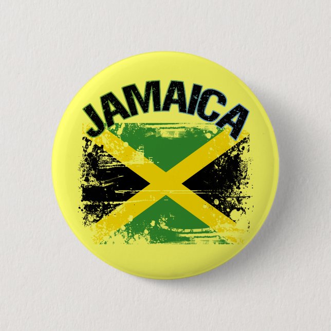 Design för GrungestilJamaica flagga Knapp (Framsida)