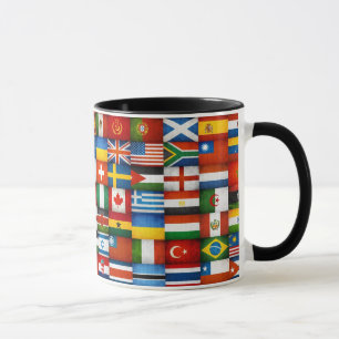 Design för Grungevärlds flaggorCollage Mugg