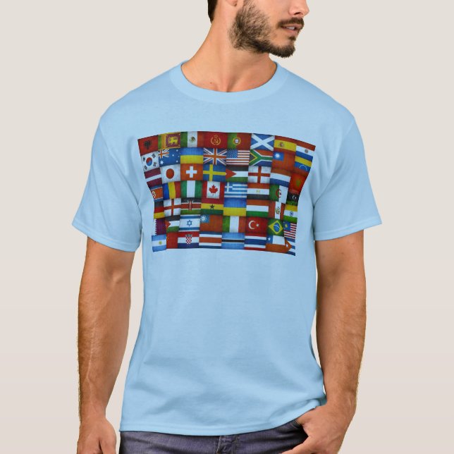 Design för Grungevärlds flaggorCollage Tee Shirt (Framsida)