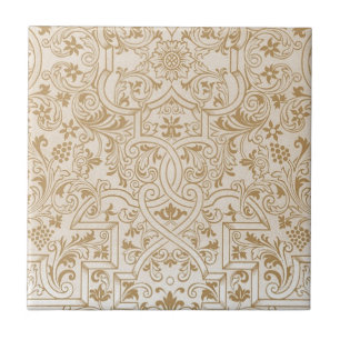 Design för guld- Franco-Österlänning Filigree Kakelplatta