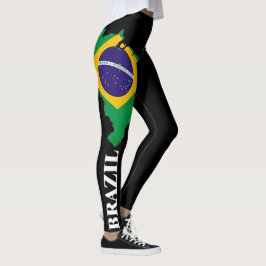 design för hett för kallt svart brazil leggings