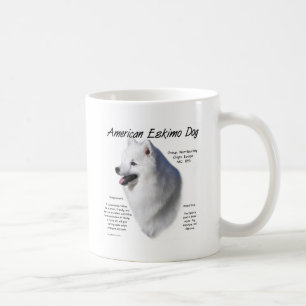 Design för historia för amerikaneskimåhund kaffemugg
