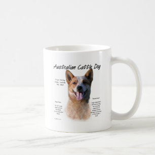 Design för historia för AustralianCattle hund Kaffemugg