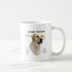 Design för historia för Labrador Retriever (gul) Kaffemugg