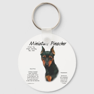 Design för historia för miniatyrPinscher Nyckelring