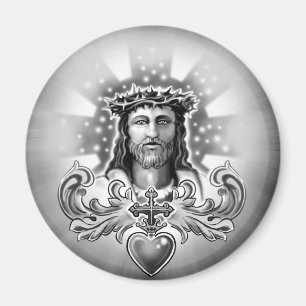 Design för hjärta för Jesus Kristus sakral Magnet