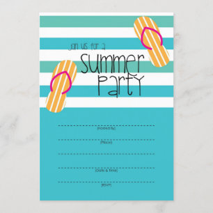 Design för inbjudan för sommarparty rolig