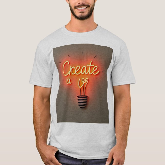 Design för inspirationsljus t shirt (Framsida)