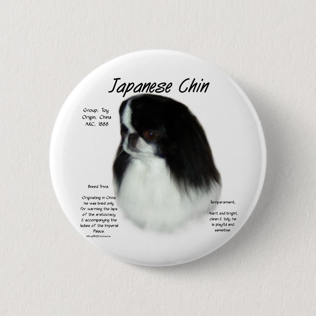Design för japansk chinhistorik knapp (Framsida)