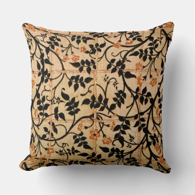 Design för jasminslingagardin, 1868-70 (den kudde (Framsida)