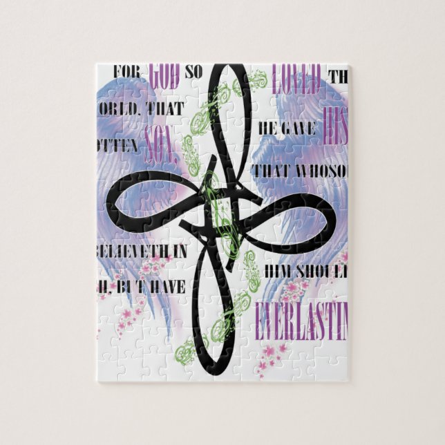 Design för John 3:16tatuering Pussel (Vertikal)