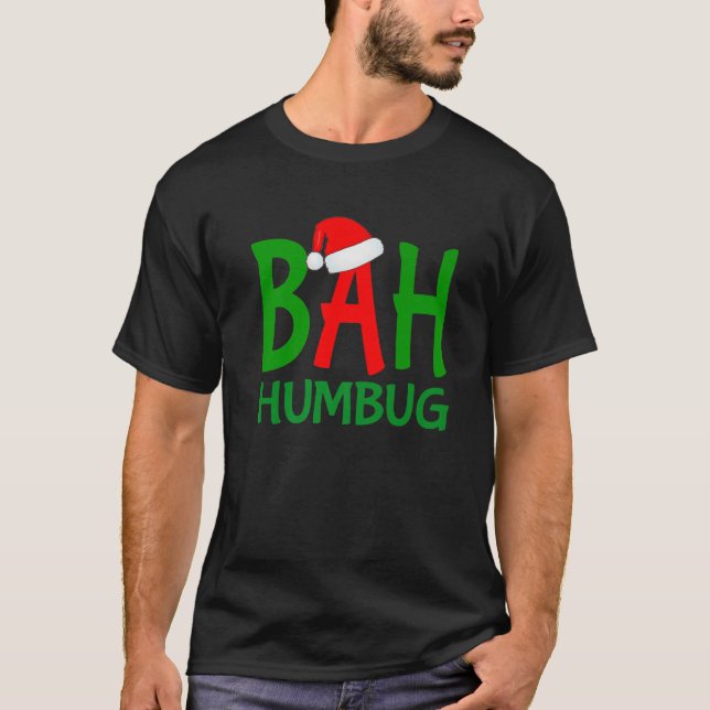Design för Jul Bah Humbug Ebenezer Scrooge T Shirt (Framsida)