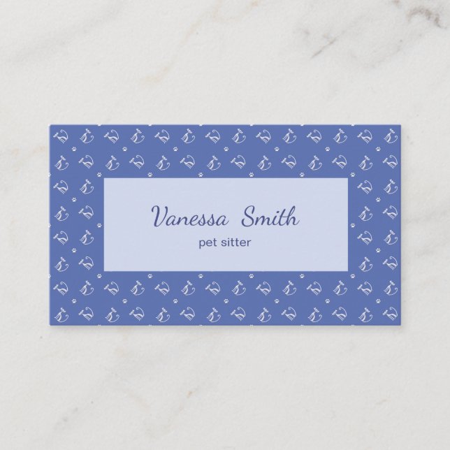 Design för katthusdjurdjur visitkort (Framsida)