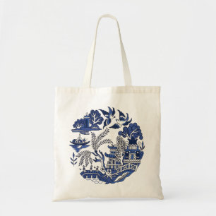 Design för klassisk blå China Tygkasse