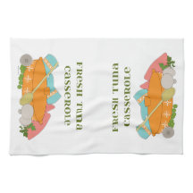 Design för kök för tonfiskCasserole gullig Retro