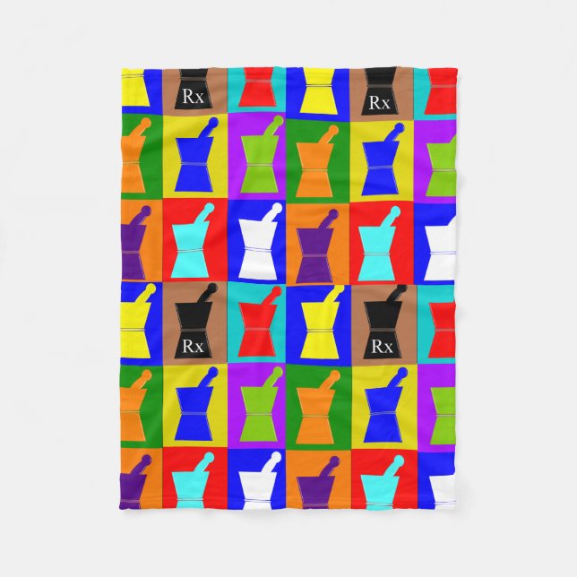 Design för konst för pop för Pharmacistullfilt Fleecefilt (Framsidan)