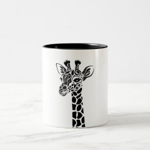 Design för kopp för giraffkaffemugg gullig