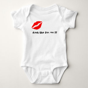 DESIGN för KYSS för babygrow för babyTshirtvest T Shirt